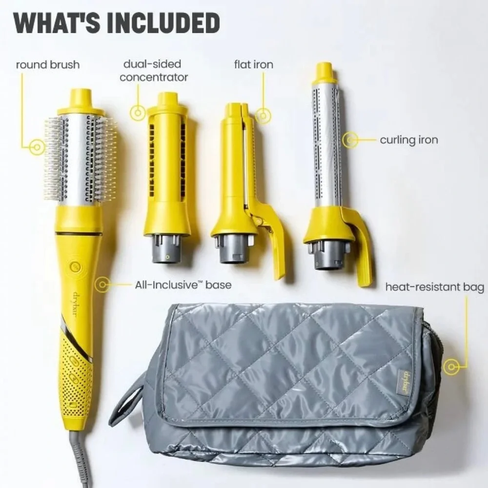 Drybar Yellow All Inclusive Air + Active Heat 8 in 1 Multi-Styler
